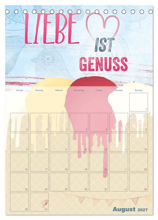 Produktbild: Liebe macht gl&uuml;cklich (Tischkalender 2027 DIN A5 hoch), CALVENDO Monatskalender
