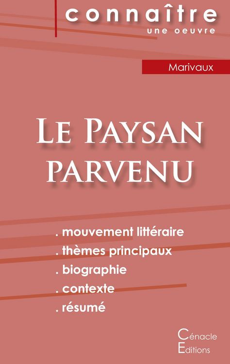 Produktbild: Fiche de lecture Le Paysan parvenu (Analyse litt&eacute;raire de r&eacute;f&eacute;rence et r&eacute;sum&eacute; complet)
