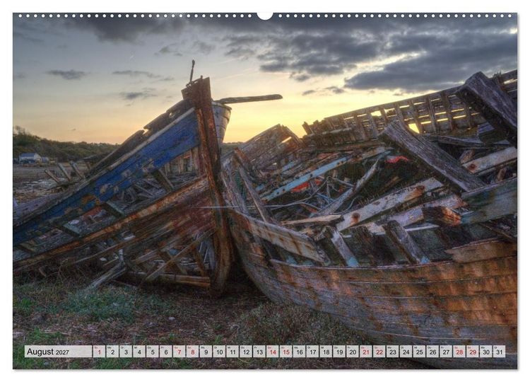 Produktbild: Cimeti&egrave;re de Bateaux de Rostellec (hochwertiger Premium Wandkalender 2027 DIN A2 quer), Kunstdruck in Hochglanz