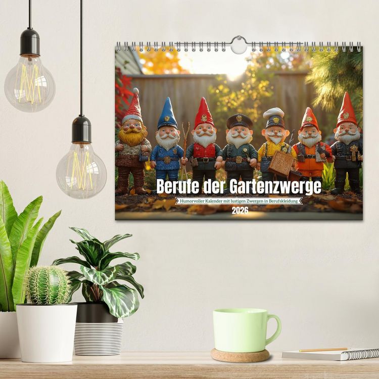 Produktbild: Berufe der Gartenzwerge (Wandkalender 2026 DIN A4 quer), CALVENDO Monatskalender