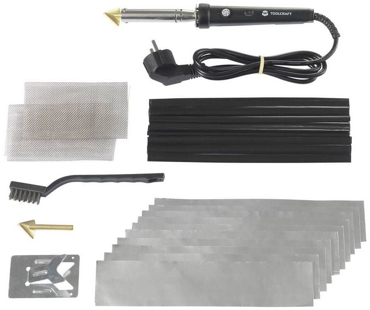 Produktbild: TOOLCRAFT SIP-220 Kunststoff-Reparaturset 230V 80W 200 - 450&deg;C inkl. L&ouml;tspitze