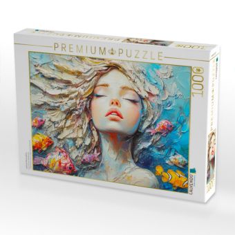 Produktbild: CALVENDO Puzzle Liebliche Meerjungfrau | 1000 Teile Lege-Gr&ouml;&szlig;e 64x48cm Foto-Puzzle f&uuml;r gl&uuml;ckliche Stunden