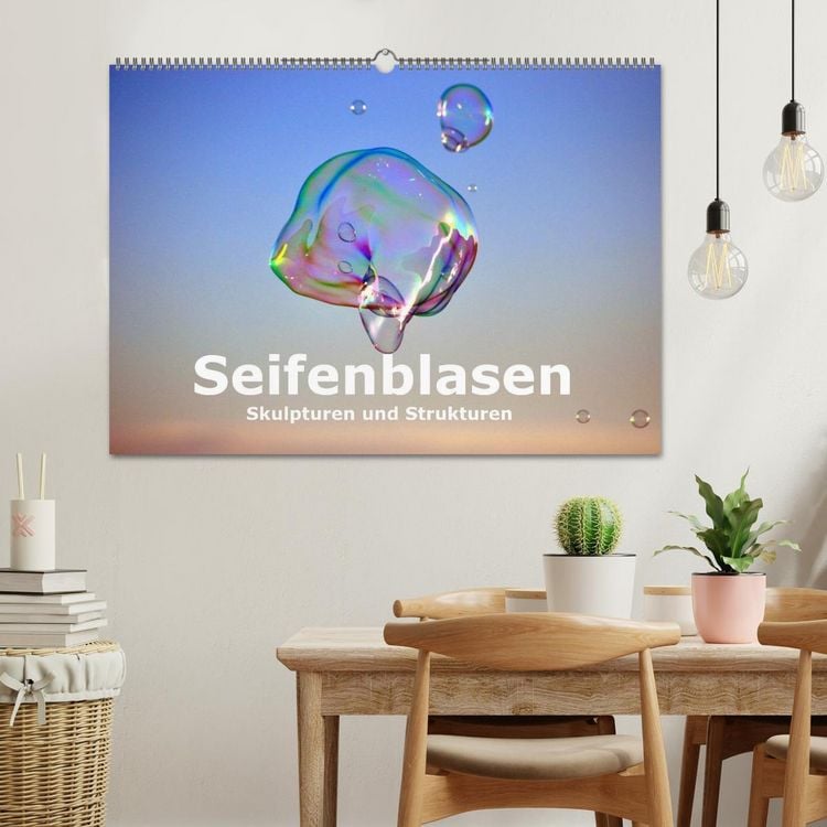 Produktbild: Seifenblasen Skulpturen und Strukturen (Wandkalender 2026 DIN A2 quer), CALVENDO Monatskalender