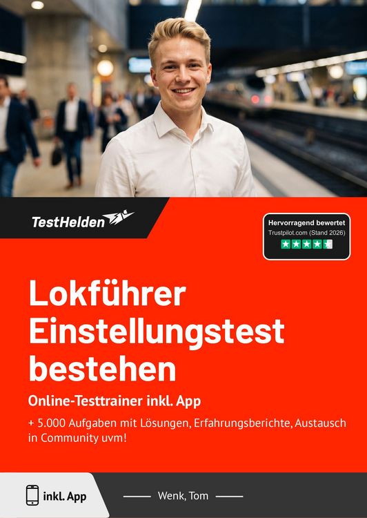 Produktbild: Lokf&uuml;hrer Einstellungstest bestehen: Online-Testtrainer inkl. App