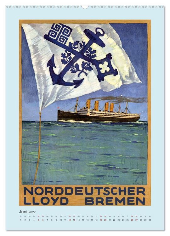 Produktbild: Von Bremen in die Welt - Reisen nach &Uuml;bersee zu Beginn des 20. Jahrhunderts (Wandkalender 2027 DIN A2 hoch), CALVENDO Monatskalender
