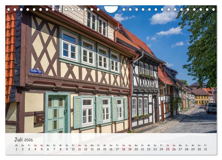 Produktbild: Wernigerode - Historische Fachwerkstadt am Harz (Wandkalender 2026 DIN A4 quer), CALVENDO Monatskalender