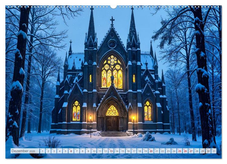 Produktbild: Fl&uuml;stern der Verg&auml;nglichkeit - Gothic Dark Nature Landschaften (Wandkalender 2026 DIN A2 quer), CALVENDO Monatskalender