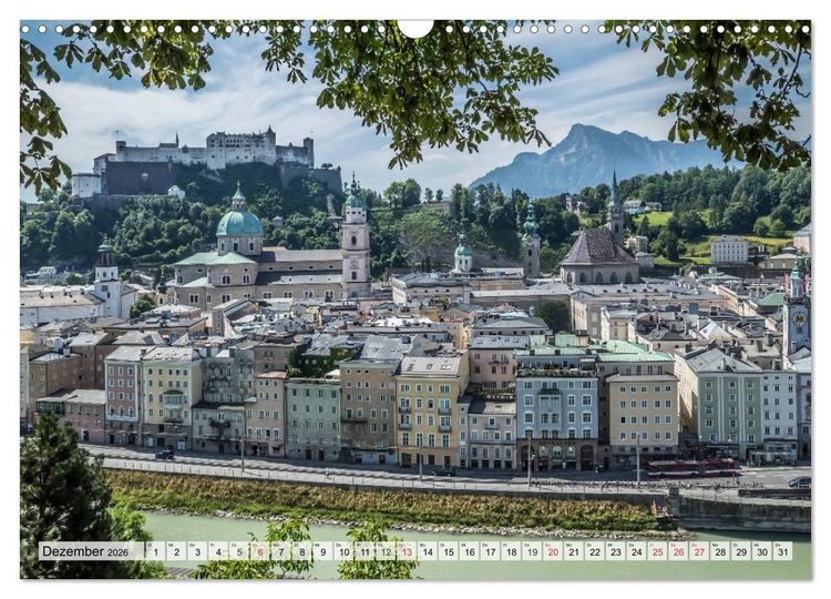 Produktbild: Charmantes Stadtherz SALZBURG (Wandkalender 2026 DIN A3 quer), CALVENDO Monatskalender