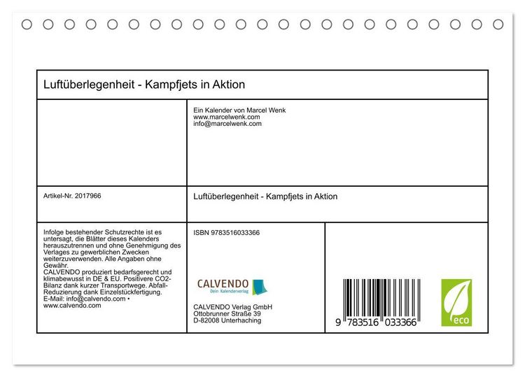 Produktbild: Luft&uuml;berlegenheit - Kampfjets in Aktion (Tischkalender 2026 DIN A5 quer), CALVENDO Monatskalender