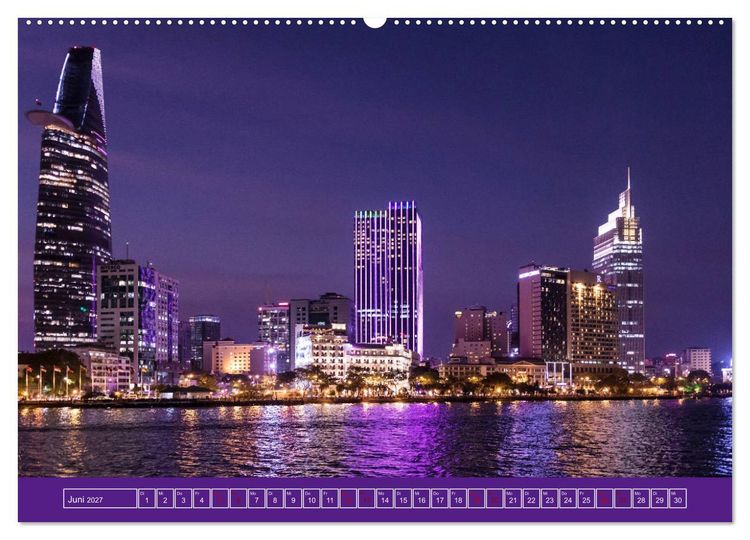 Produktbild: Metropolen - Asiens sch&ouml;nste St&auml;dte bei Nacht (Wandkalender 2027 DIN A2 quer), CALVENDO Monatskalender