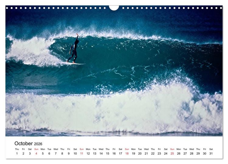 Produktbild: SURFERS AND WAVES (Wall Calendar 2026 DIN A3 landscape), CALVENDO 12 Month Wall Calendar