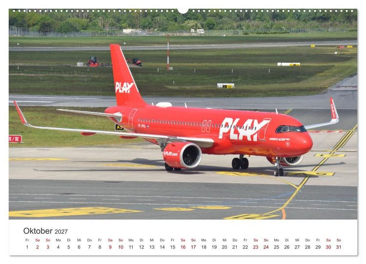 Produktbild: Flugzeugimpressionen auf dem Flughafen (hochwertiger Premium Wandkalender 2027 DIN A2 quer), Kunstdruck in Hochglanz