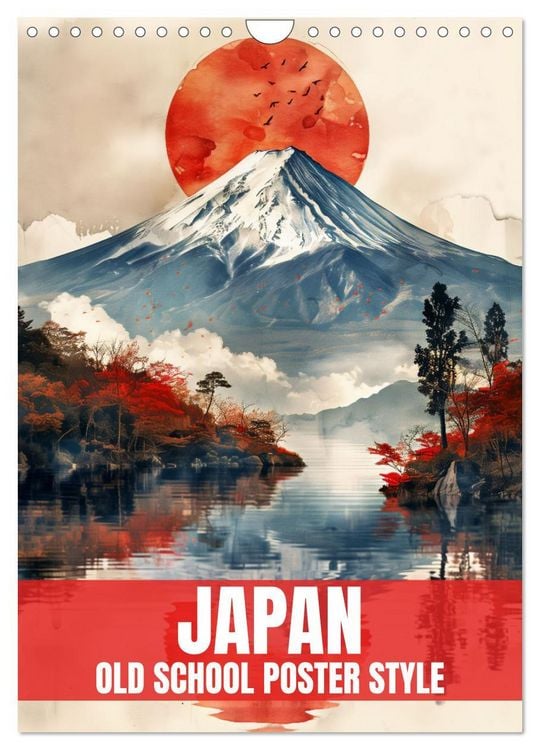 Produktbild: Japan - Old School Poster Style (Wandkalender 2026 DIN A4 hoch), CALVENDO Monatskalender