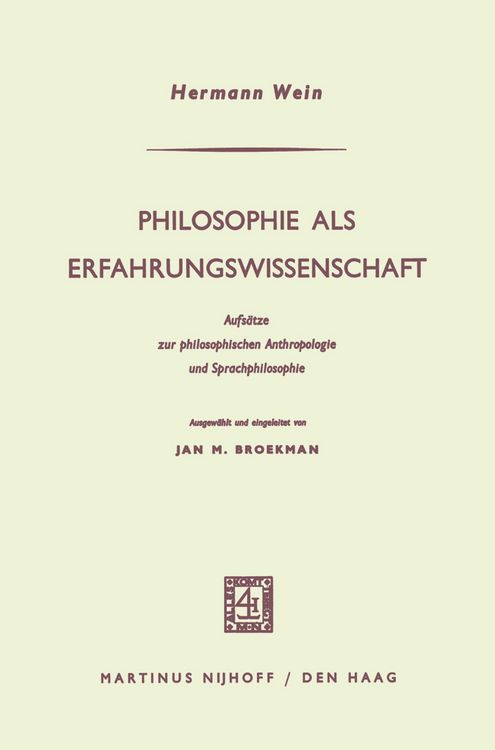 Produktbild: Philosophie als Erfahrungswissenschaft