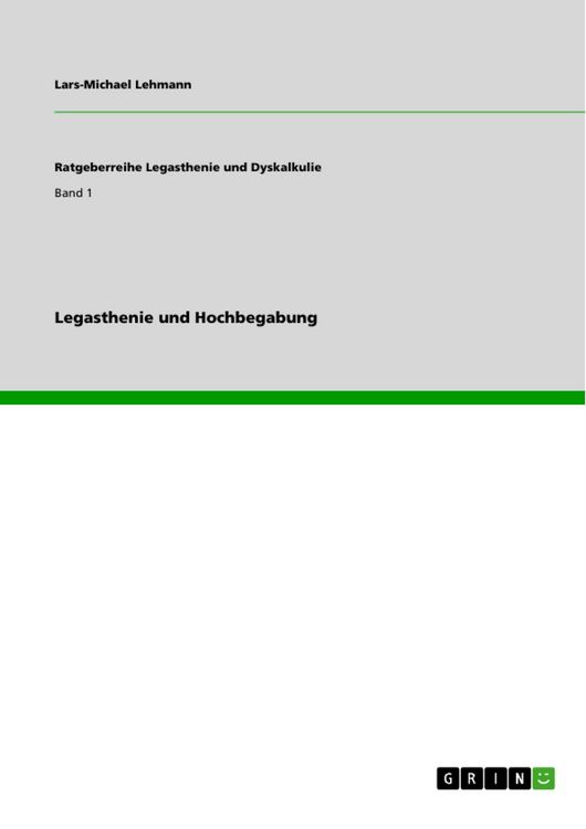 Produktbild: Legasthenie und Hochbegabung