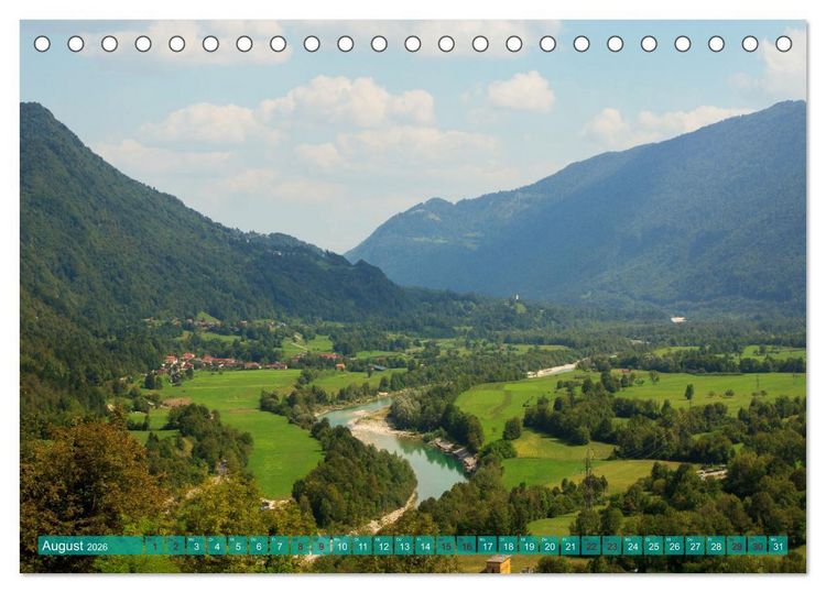Produktbild: Reise durch das Soca-Tal - Unterwegs im sch&ouml;nen Slowenien (Tischkalender 2026 DIN A5 quer), CALVENDO Monatskalender
