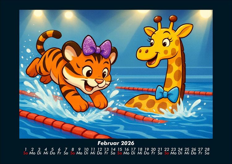 Produktbild: Tina & Nala bei den Olympischen Spielen 2026 Fotokalender DIN A4