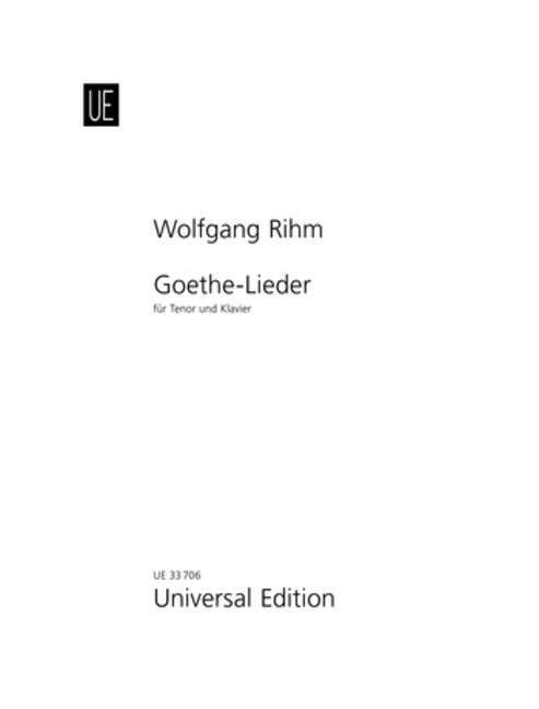 Produktbild: Rihm, W: Goethe - Lieder