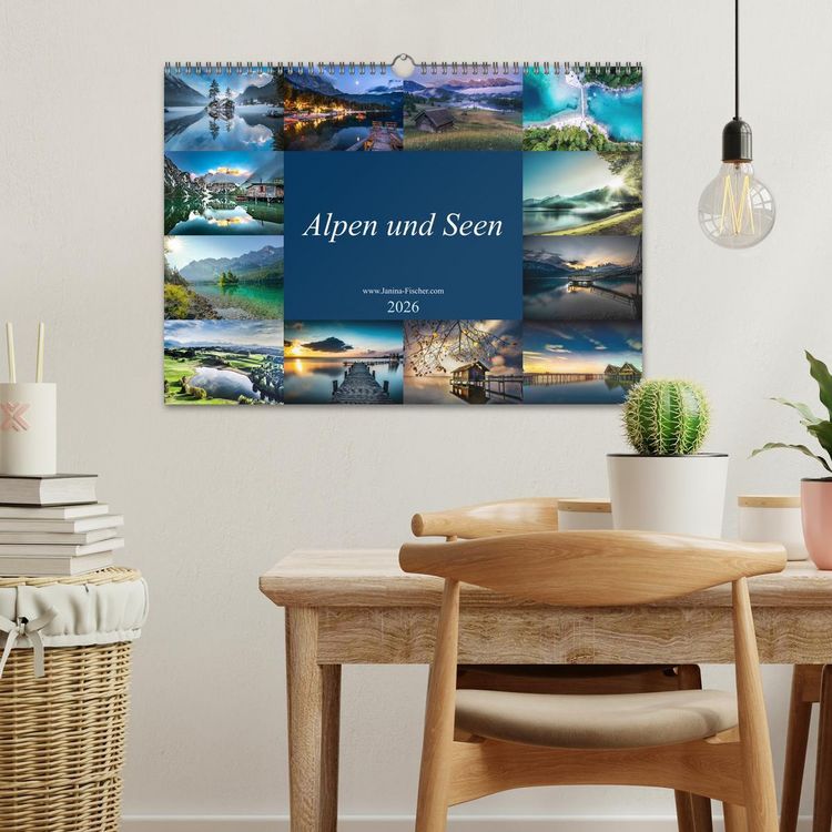 Produktbild: Alpen und Seen (Wandkalender 2026 DIN A3 quer), CALVENDO Monatskalender