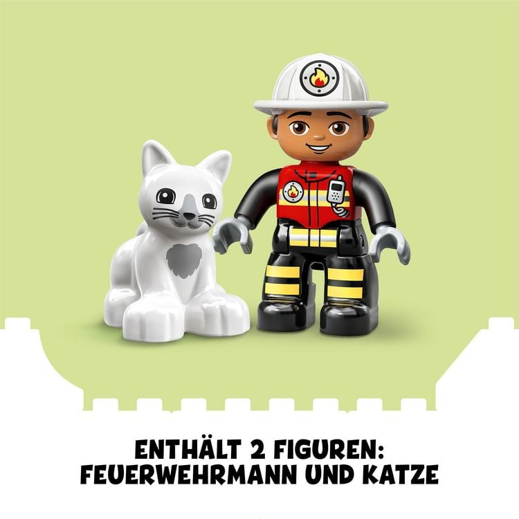 Produktbild: LEGO DUPLO Feuerwehrauto, Motorikspielzeug für Kleinkinder ab 2 Jahren