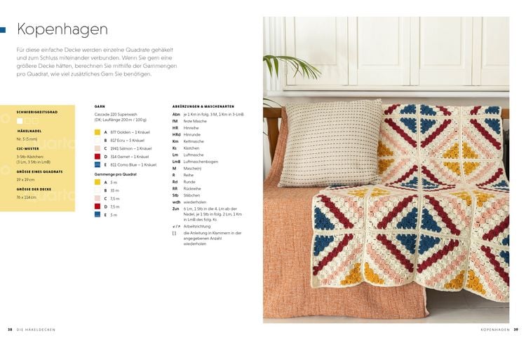 Produktbild: Bunte H&auml;keldecken Corner-to-Corner