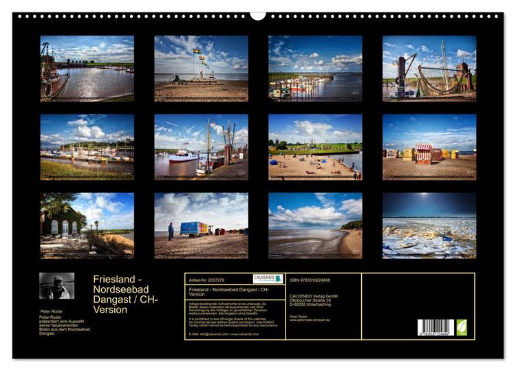 Produktbild: Friesland - Nordseebad Dangast / CH-Version (Wandkalender 2026 DIN A2 quer), CALVENDO Monatskalender
