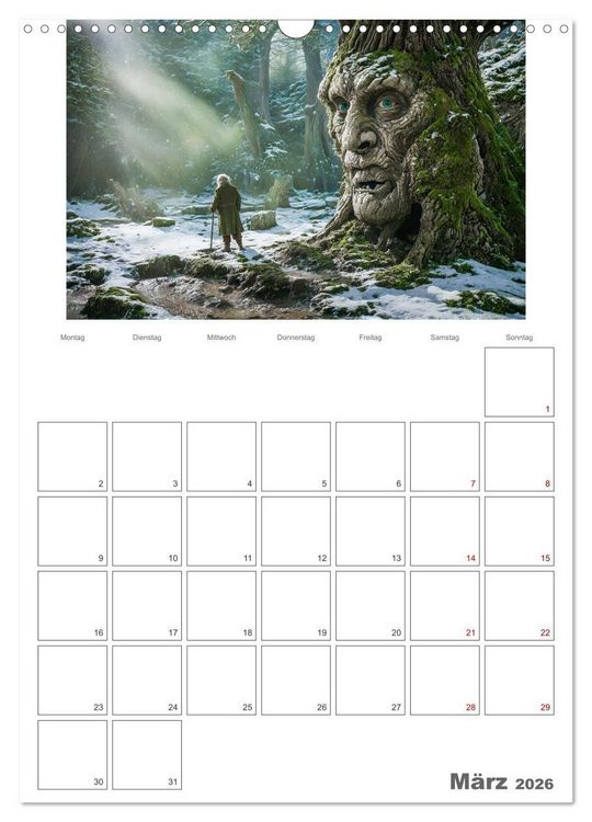 Produktbild: Der Zauberwald Eine geheimnisvolle Reise (Wandkalender 2026 DIN A3 hoch), CALVENDO Monatskalender