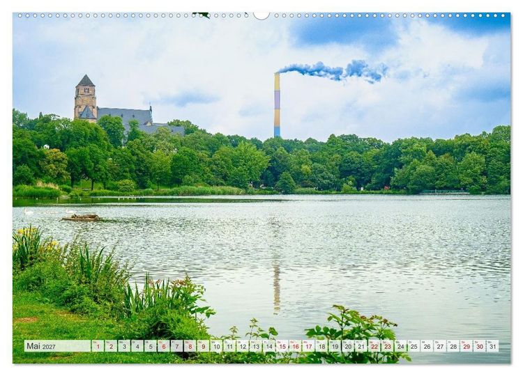 Produktbild: Ein Blick auf Chemnitz in Farbe (Wandkalender 2027 DIN A2 quer), CALVENDO Monatskalender