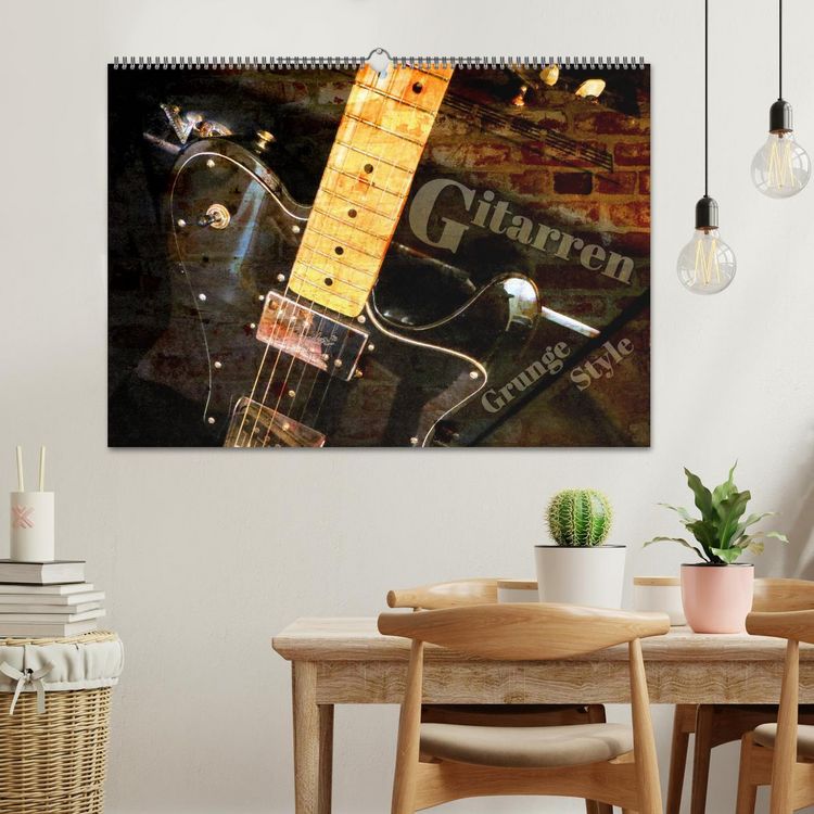 Produktbild: Gitarren - Grunge Style (Wandkalender 2026 DIN A2 quer), CALVENDO Monatskalender