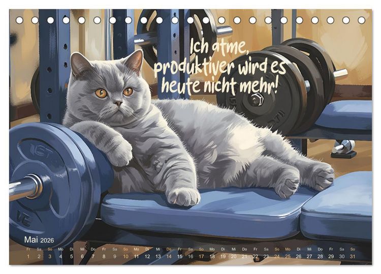 Produktbild: Samtpfotenspr&uuml;che (Tischkalender 2026 DIN A5 quer), CALVENDO Monatskalender
