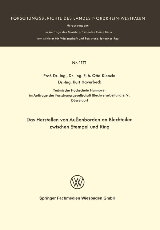 Produktbild: Das Herstellen von Au&szlig;enborden an Blechteilen zwischen Stempel und Ring