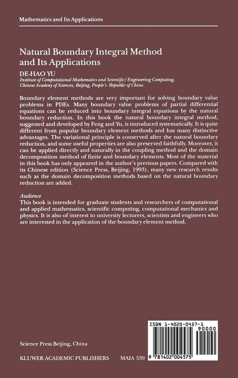 Produktbild: Natural Boundary Integral Method and Its Applications