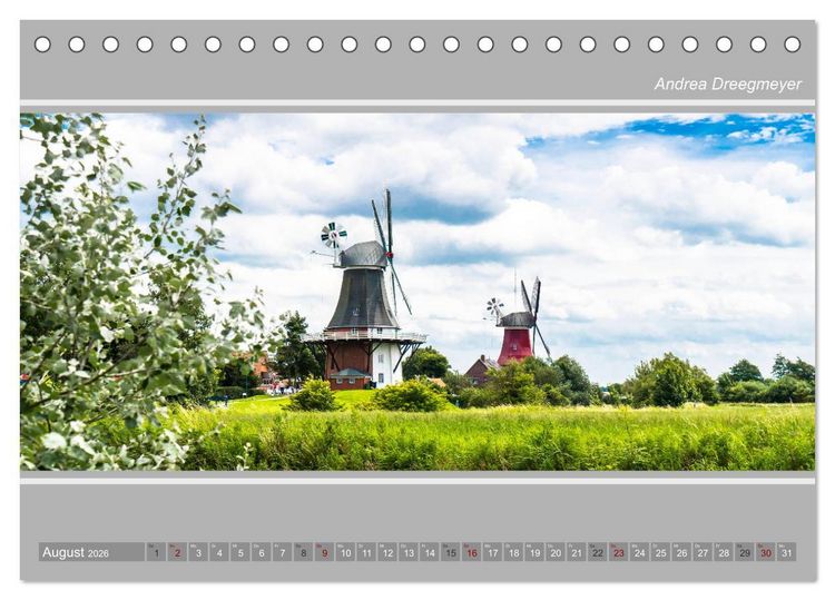 Produktbild: Greetsiel-Panorama (Tischkalender 2026 DIN A5 quer), CALVENDO Monatskalender
