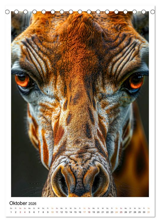 Produktbild: Afrikas Tierwelt - imposante K&ouml;pfe (Tischkalender 2026 DIN A5 hoch), CALVENDO Monatskalender