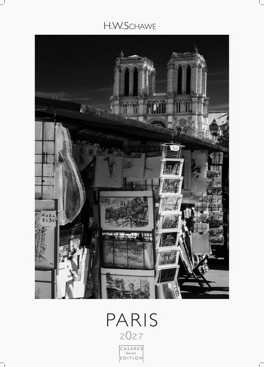Produktbild: Paris schwarz-weiss Kalender 2027 &ndash; Wandkalender | Fotokalender Frankreich 29x21cm - Stilvoller Paris Schwarz-Wei&szlig; &ndash; Ideal f&uuml;r Kunst- und Reisefreunde