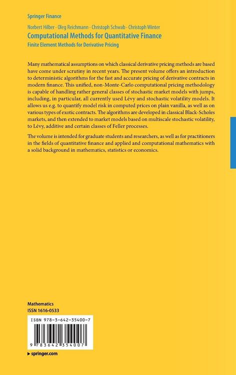 Produktbild: Computational Methods for Quantitative Finance