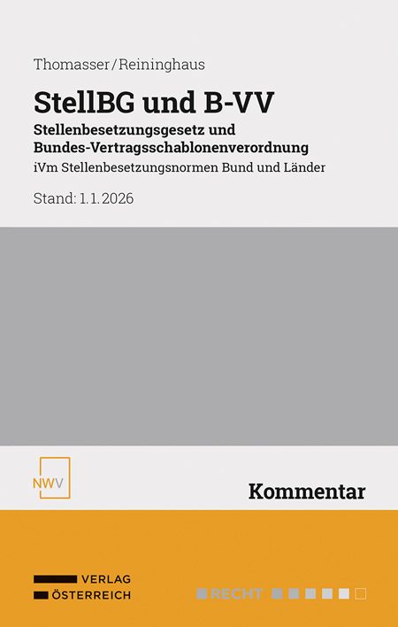 Produktbild: StellBG und B-VV Stellenbesetzungsgesetz und Bundes-Vertragsschablonenverordnung