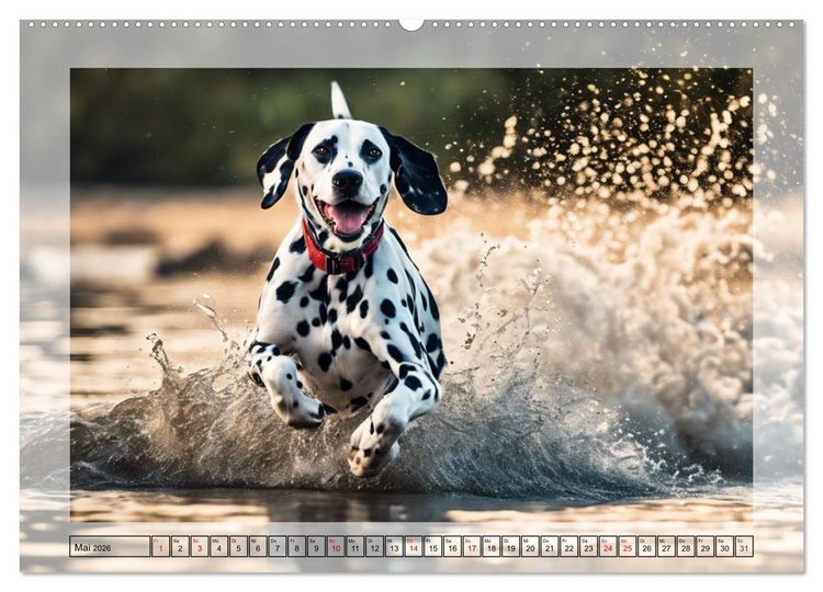 Produktbild: Dalmatiner - freundliche Temperamentsbolzen (hochwertiger Premium Wandkalender 2026 DIN A2 quer), Kunstdruck in Hochglanz