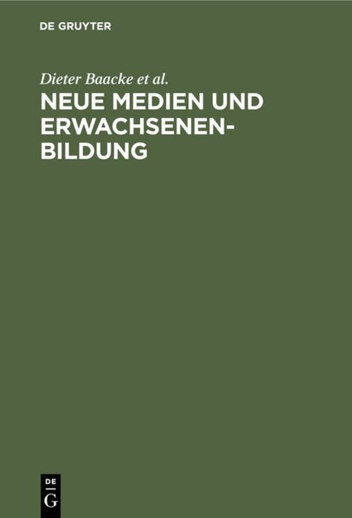 Produktbild: Neue Medien und Erwachsenenbildung