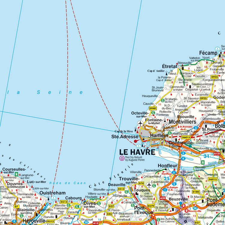 Frankreich Nord / France Nord 1 : 500 000. Autokarte, Straßenkarte