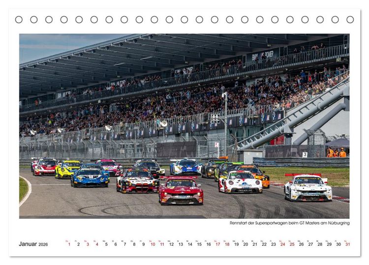 Produktbild: Wilde Mustangs am N&uuml;rburgring (Tischkalender 2026 DIN A5 quer), CALVENDO Monatskalender