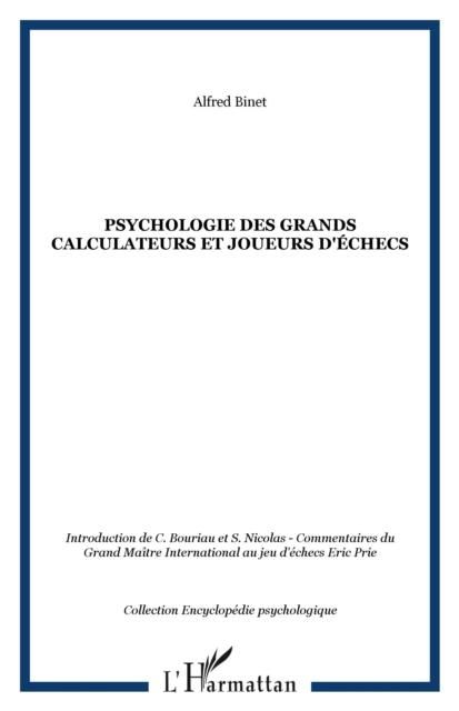 Produktbild: Psychologie des grands calculateurs et j