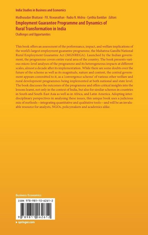 Produktbild: Employment Guarantee Programme and Dynamics of Rural Transformation in India