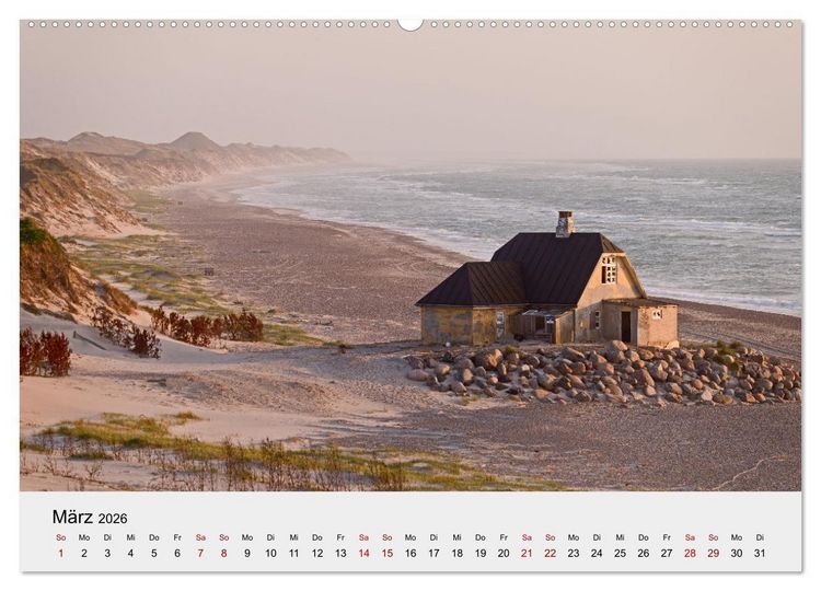 Produktbild: D&auml;nemark - Land, K&uuml;sten, St&auml;dte (hochwertiger Premium Wandkalender 2026 DIN A2 quer), Kunstdruck in Hochglanz