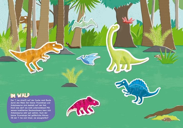 Produktbild: Gro&szlig;es Stickerheft. Dinos
