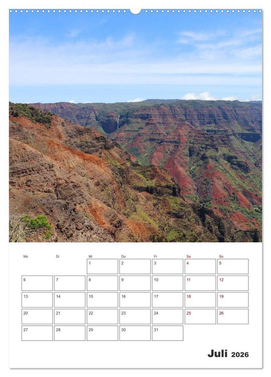 Produktbild: Hawaii - Reiseplaner (Wandkalender 2026 DIN A2 hoch), CALVENDO Monatskalender