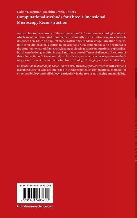 Produktbild: Computational Methods for Three-Dimensional Microscopy Reconstruction