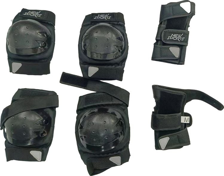 Produktbild: New Sports Sch&uuml;tzer-Set schwarz, Gr&ouml;&szlig;e XS bis 25 kg