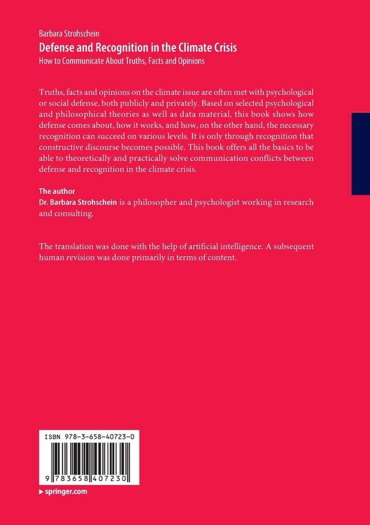 Produktbild: Defense and Recognition in the Climate Crisis