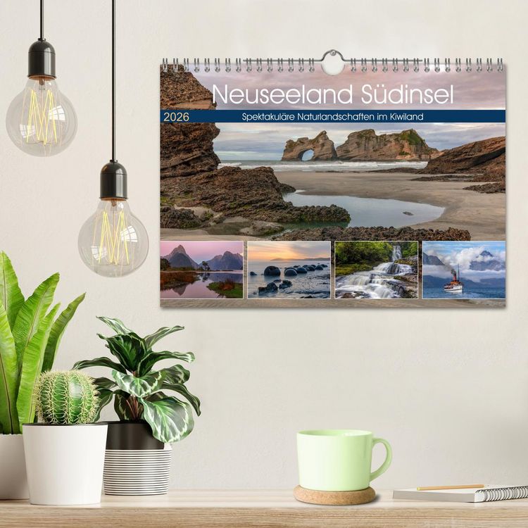 Produktbild: Neuseeland S&uuml;dinsel - Spektakul&auml;re Naturlandschaften im Kiwiland (Wandkalender 2026 DIN A4 quer), CALVENDO Monatskalender